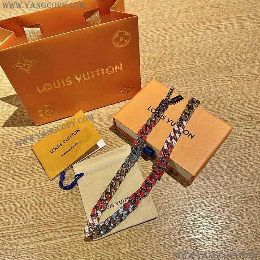 ルイヴィトン 偽物 コリエ・チェーンリンクス パッチーズ ストラス ネックレス vuz90654