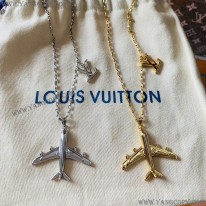 ルイヴィトン スーパーコピー LVプレーン ネックレス 飛行機 シルバー ネックレス MP3157