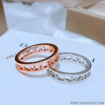 ブルガリ コピー ビー・ゼロワン リング 18K 透かしロゴ ユニセックス 2色 Buh86342