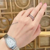 ブルガリ コピー ビー・ゼロワン リング 18K 透かしロゴ ユニセックス 2色 Buh86342