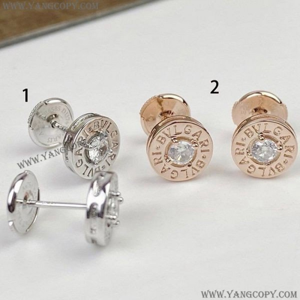 ブルガリ スーパーコピー ピアス シングル ダイヤ ゴールド 18K Bup52571