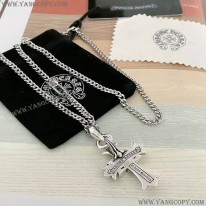 クロムハーツ コピー ネックレス スモール CHクロス ベイル 24" ペーパーチェーン Kua97964
