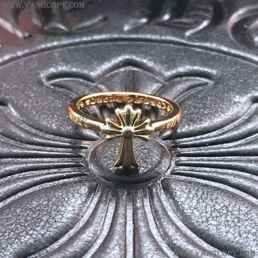 クロムハーツ 偽物 Ring バブルガムリング Cross Gold Kun09032