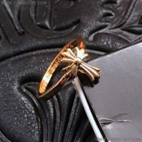 クロムハーツ 偽物 Ring バブルガムリング Cross Gold Kun09032