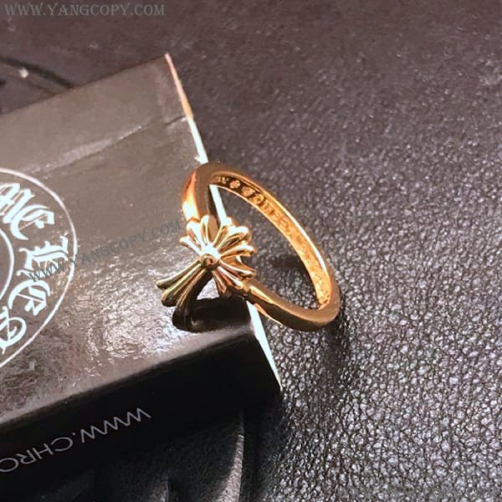 クロムハーツ 偽物 Ring バブルガムリング Cross Gold Kun09032