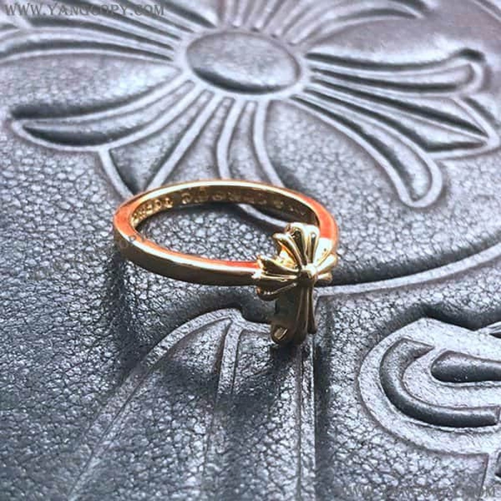 クロムハーツ 偽物 Ring バブルガムリング Cross Gold Kun09032
