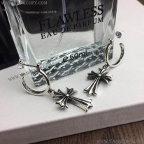 クロムハーツ 偽物 ピアス CROSS HOOP クロス フープ イヤリング Kud76446