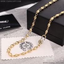 クロムハーツ コピー 22K Gold ペーパーチェーン ネックレス Kui84681