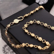 クロムハーツ コピー 22K Gold ペーパーチェーン ネックレス Kui84681