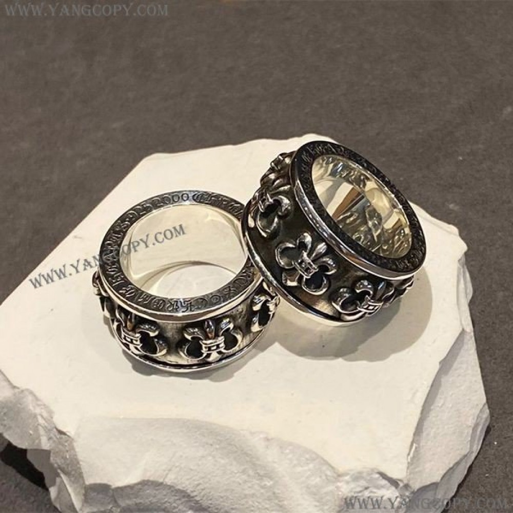 クロムハーツ 偽物 BSフレア FLEUR SPINNER RING スピナー リング Kus11776