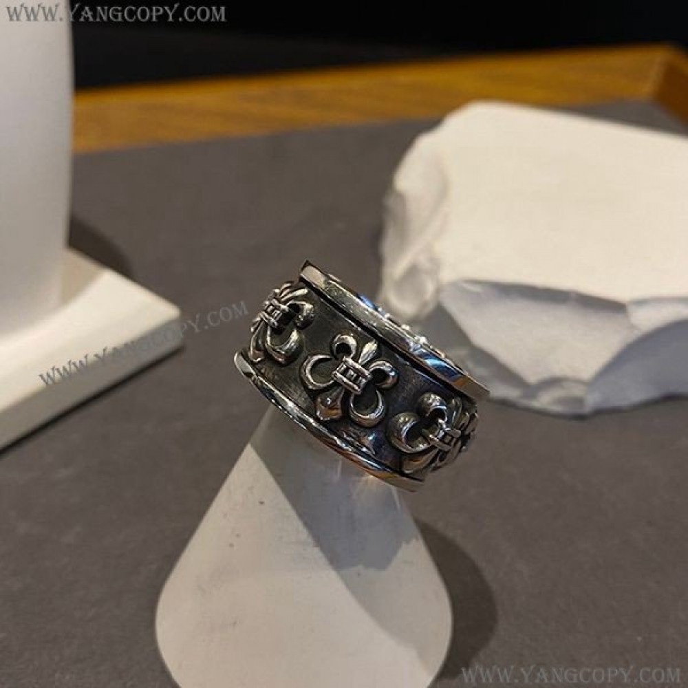 クロムハーツ 偽物 BSフレア FLEUR SPINNER RING スピナー リング Kus11776