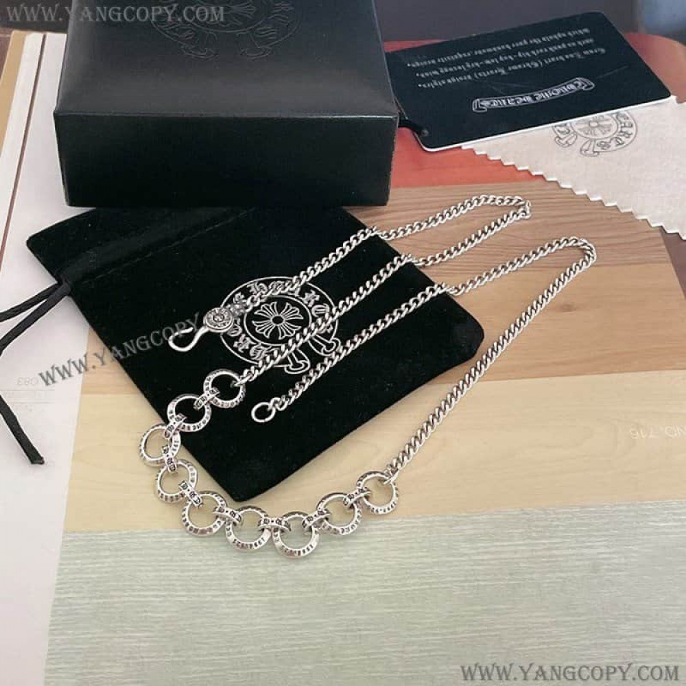 クロムハーツ 偽物 ネックレス ロールチェーン 925シルバー 16インチ Kuj28748