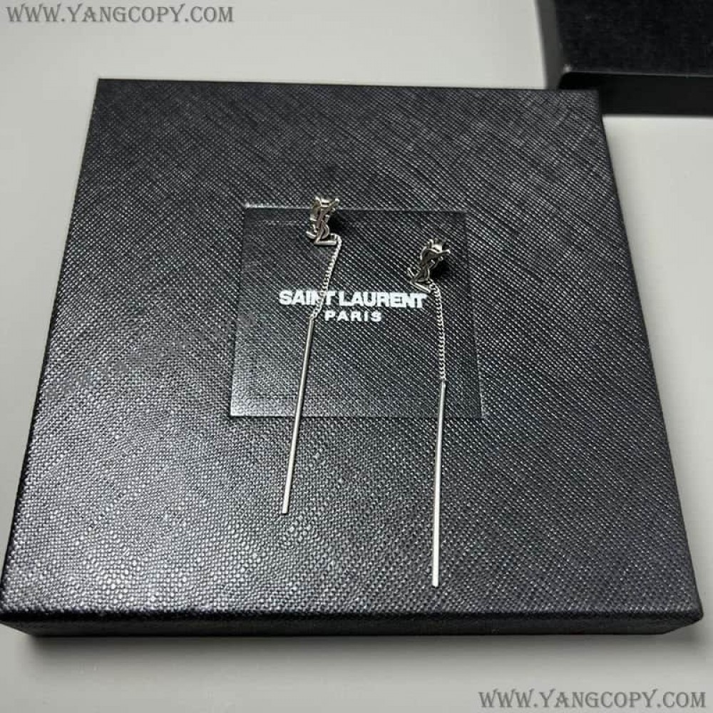 サンローラン 偽物 YSLスレッダー オピウム ロゴ ピアス Sas47845