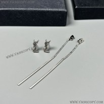 サンローラン 偽物 YSLスレッダー オピウム ロゴ ピアス Sas47845