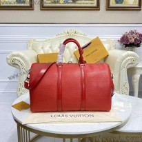 ルイヴィトン 偽物 ×シュプリーム ボストンバッグ エピレザー レッド ユニセックス M53419