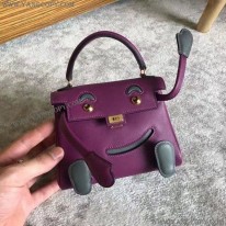 エルメス スーパーコピー ケリードール パープル ゴールド金具 erh10436