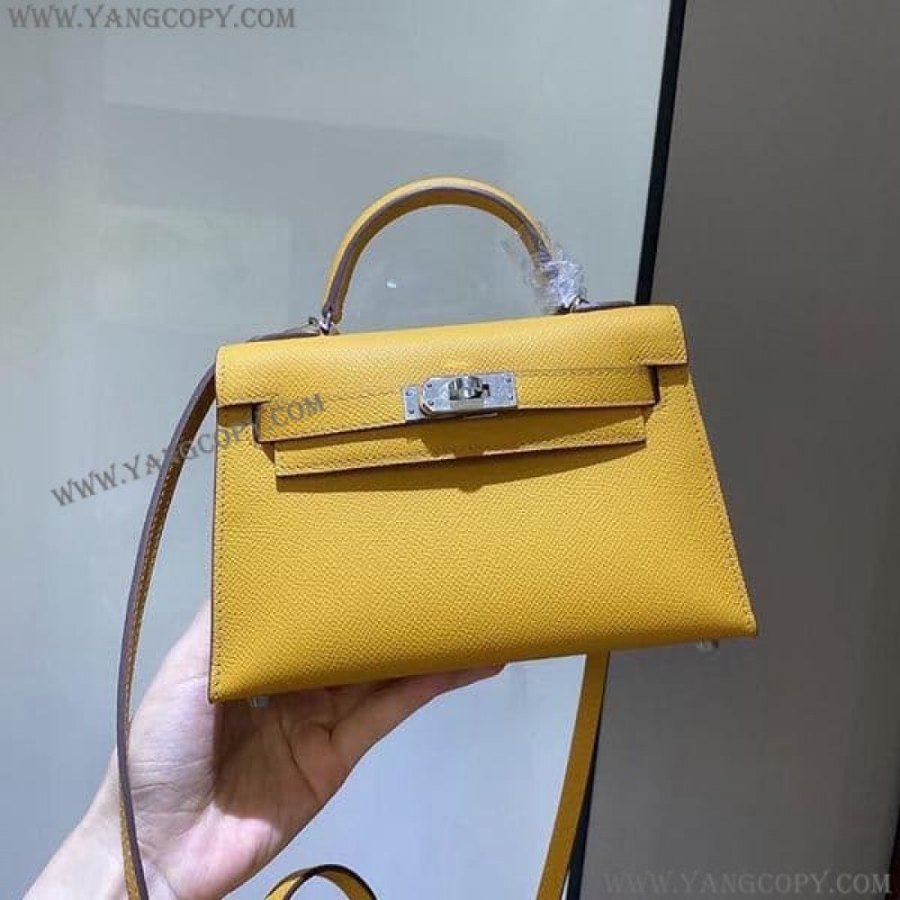 エルメス スーパーコピー ケリーミニ2 カザック エプソン シルバー金具 he19014