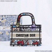 ディオール スーパーコピー ブックトート ミニバッグ ミレフルールの刺繍 dec14224