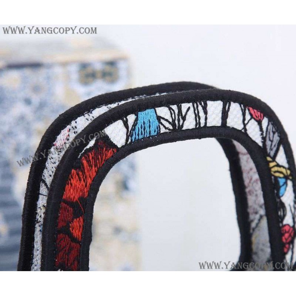ディオール スーパーコピー ブックトート ミニバッグ ミレフルールの刺繍 dec14224