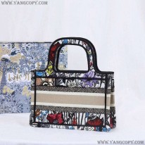 ディオール スーパーコピー ブックトート ミニバッグ ミレフルールの刺繍 dec14224