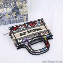 ディオール スーパーコピー ブックトート ミニバッグ ミレフルールの刺繍 dec14224