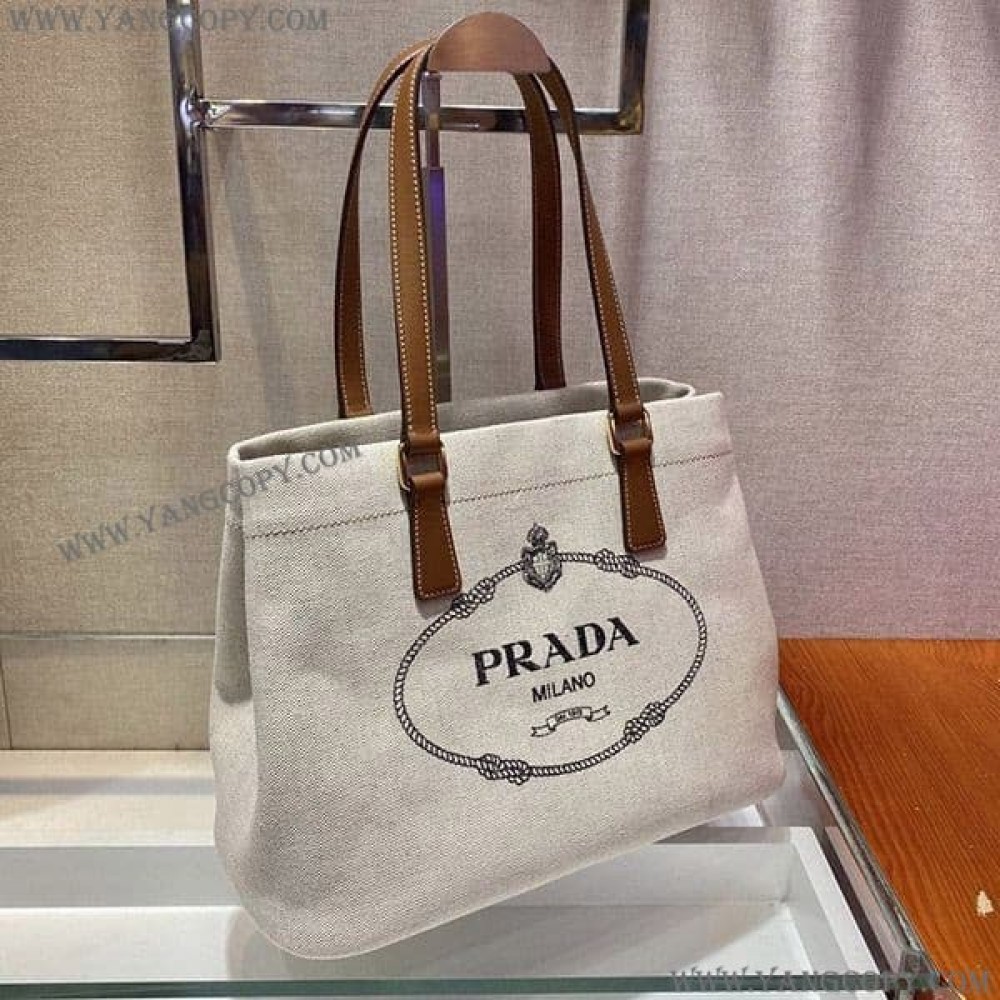 プラダ 偽物 LINEN BLEND トート バッグ pur48086