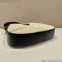 プラダ 偽物 ファブリック レザー ショルダーバッグ かごバッグ puh24401