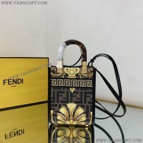 フェンディ スーパーコピー ×ヴェルサーチェ Fendace Sunshine Mini ショッパーバッグ fez34488