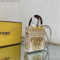 フェンディ スーパーコピー ×ヴェルサーチェ Fendace Sunshine Mini ショッパーバッグ FD8051