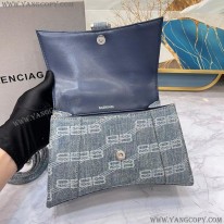 バレンシアガ 偽物 デニム BB モノグラム アワーグラス ハンドバッグ baw12961
