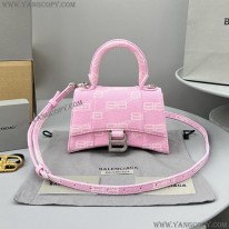 バレンシアガ 偽物 Hourglass Small BBモノグラム ハンドバッグ baw18573