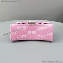 バレンシアガ 偽物 Hourglass Small BBモノグラム ハンドバッグ baw18573