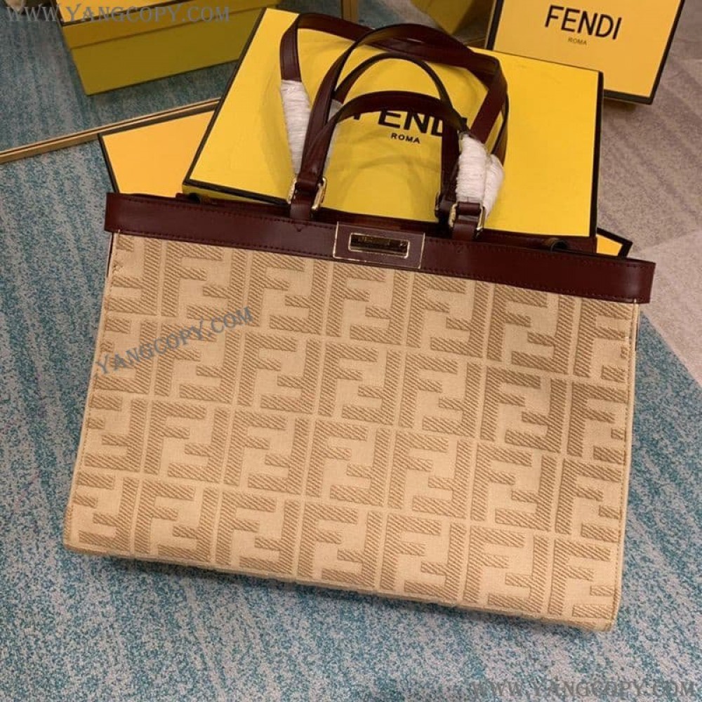 フェンディ 偽物 ピーカブー エックストート キャンバス バッグ fej50362