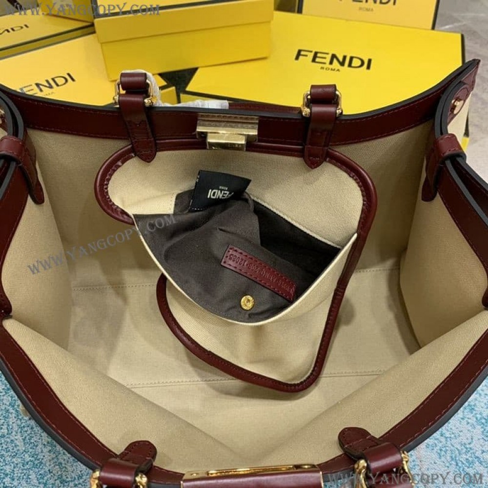 フェンディ 偽物 ピーカブー エックストート キャンバス バッグ fej50362