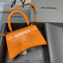 バレンシアガ スーパーコピー クロコダイル型押し HOURGLASS ハンドルバッグ bad74131