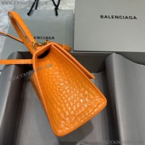 バレンシアガ スーパーコピー クロコダイル型押し HOURGLASS ハンドルバッグ bad74131