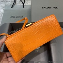 バレンシアガ スーパーコピー クロコダイル型押し HOURGLASS ハンドルバッグ bad74131