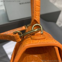 バレンシアガ スーパーコピー クロコダイル型押し HOURGLASS ハンドルバッグ bad74131