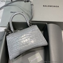 バレンシアガ スーパーコピー クロコダイル型押し HOURGLASS ハンドルバッグ bah52828