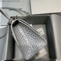 バレンシアガ スーパーコピー クロコダイル型押し HOURGLASS ハンドルバッグ bah52828