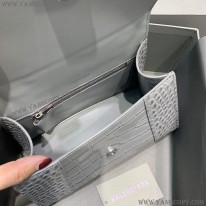 バレンシアガ スーパーコピー クロコダイル型押し HOURGLASS ハンドルバッグ bah52828
