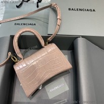 バレンシアガ スーパーコピー クロコダイル型押し HOURGLASS ハンドルバッグ bar82354