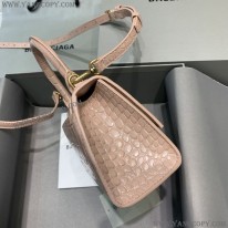 バレンシアガ スーパーコピー クロコダイル型押し HOURGLASS ハンドルバッグ bar82354