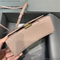 バレンシアガ スーパーコピー クロコダイル型押し HOURGLASS ハンドルバッグ bar82354