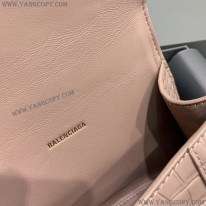 バレンシアガ スーパーコピー クロコダイル型押し HOURGLASS ハンドルバッグ bar82354