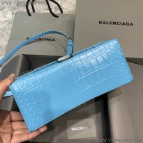 バレンシアガ 偽物 クロコダイル型押し HOURGLASS ハンドルバッグ ban33405