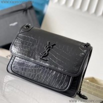 サンローラン 偽物 クロコダイル レザー ニキ バッグ Sag74193