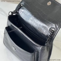 サンローラン 偽物 クロコダイル レザー ニキ バッグ Sag74193