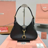 ミュウミュウ 偽物 マドラス レザー ホーボーバッグ 2色 myi60971