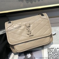 サンローラン 偽物 ショルダーバッグ ニキ ベイビー クリンクルヴィンテージレザー Sav69448
